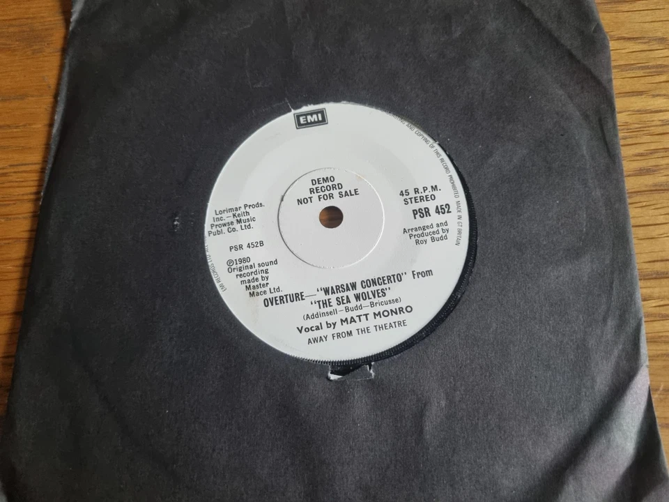 Matt Monro – Warsaw Concerto Theme From "The Sea Wolves" 7” Cinema Promo 1980 - Bild 4 von 4