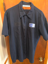 Ford Dealer Technician Shop Shirt, Red Kap, XL, Dark Blue, Worn, Free US Ship