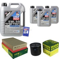 Mann Inspektionspaket 8L Liqui Moly Top Tec 4600 5W-30 FüR Nissan NP300 Navara