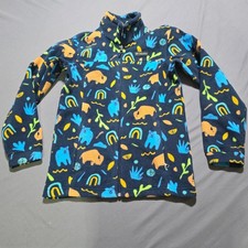 Columbia Zing Iii youth boys Fleece Jacket Navy Animal Bear Bison Large 14/16