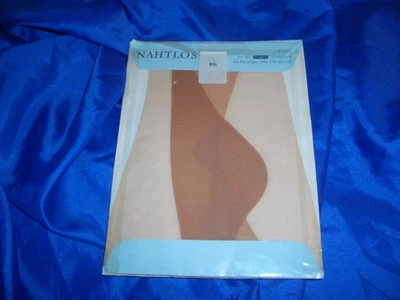 RAR Vintage echte Ergee Nylons Mesh Nylonstrümpfe Gr. 9,5 braun nahtlos OVP - Bild 1 von 2