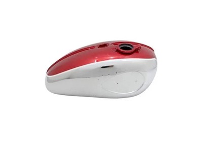 BSA A65 2 GALLON CHERRY PAINTED & POLISH ALLOY FUEL PETROL TANK 1968-69 US | Fit