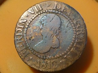 ESPAGNE 12 DINEROS 1812 FERNANDO VII RARE & QUALITE TB !