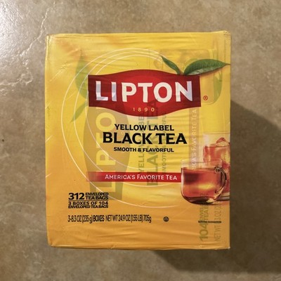 Liptons Black Tea Bags,HOT or ICED, 312 Count, Individually Wrapped, 24.9 oz