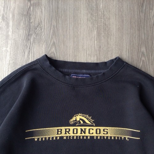 Vtg Western Michigan University Crewneck Sweatshirt Adult XL 90s Jansport Black - Picture 2 of 6