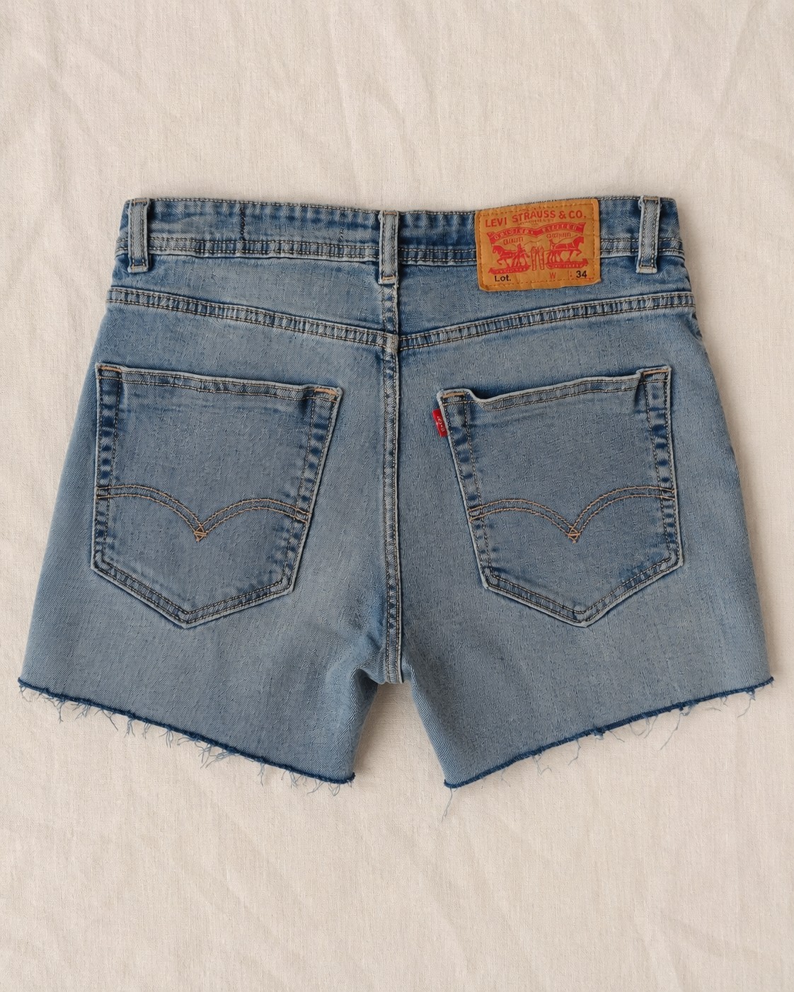 Levi’s Denim Goods Shorts Donna Taglia 30Us 44it Light Wash Vintage Cutoff Y2K