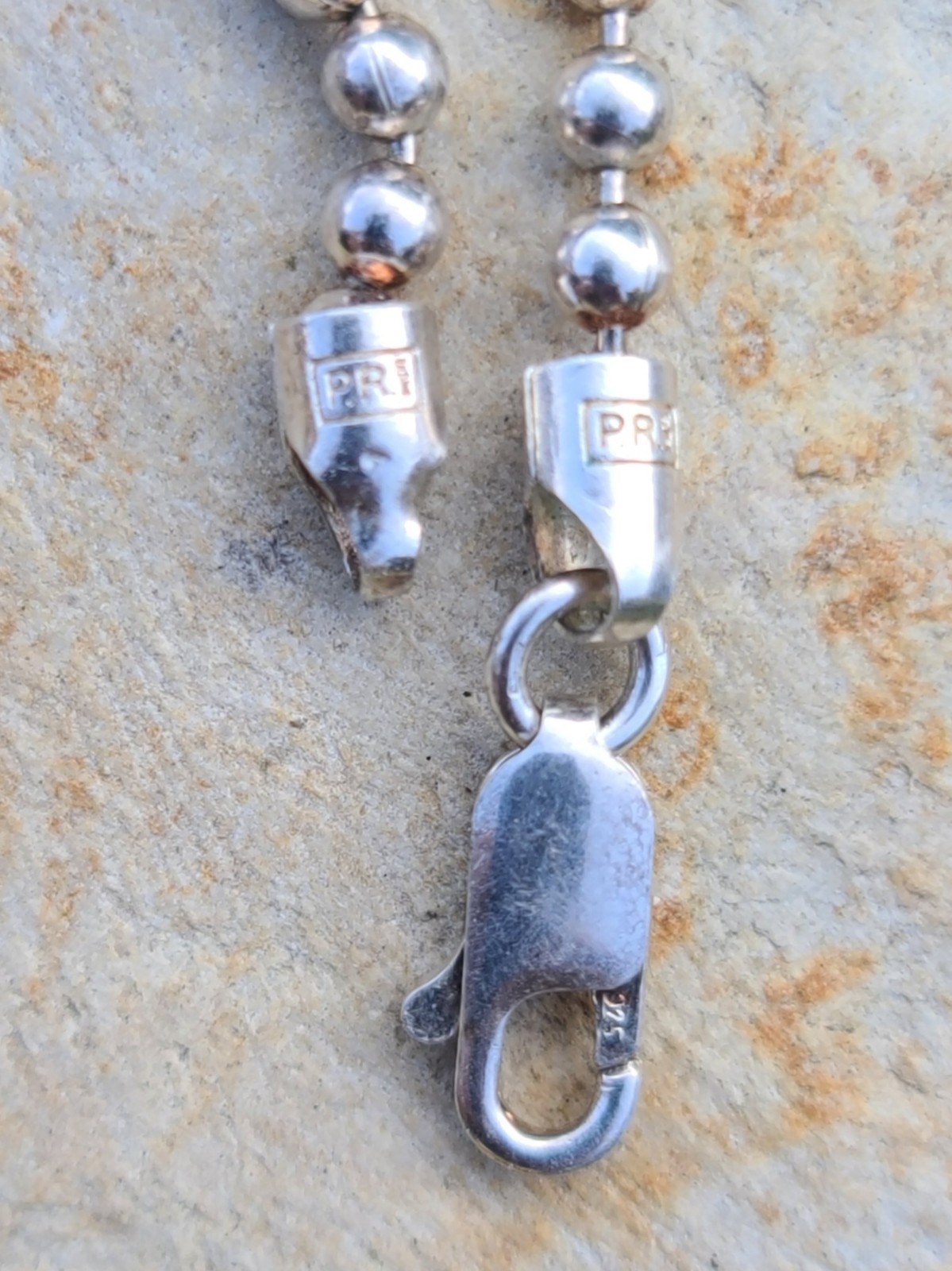 Sterling 925 Solid Silver Large Ball Bead Chain B… - image 17