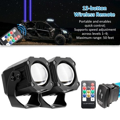 WEISEN UTV ATV Whipless Laser Whip Lights LED for Polaris RZR 570 800 900 PRO XP