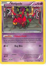 Venipede 72/149 Common Boundaries Crossed Pokemon HP/DMG
