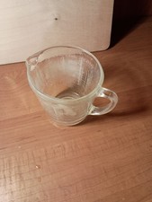 Vintage Fire King 1 Cup Glass Measuring Cup Red Letters #496