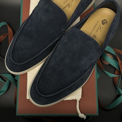 Loro Piana Summer Walk Loafers Men s Size 44 11 Classic Blue Classy Shoes Yacht