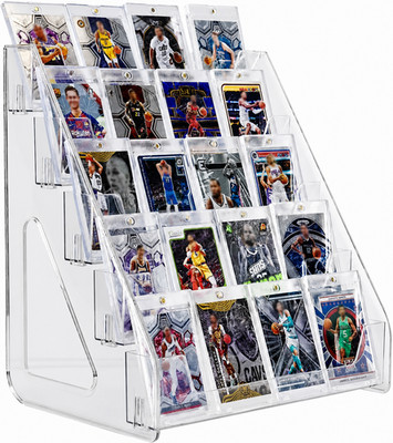 5 Tier Trading Card Display Stand Vertical Holder for Baseball Basketball Sport