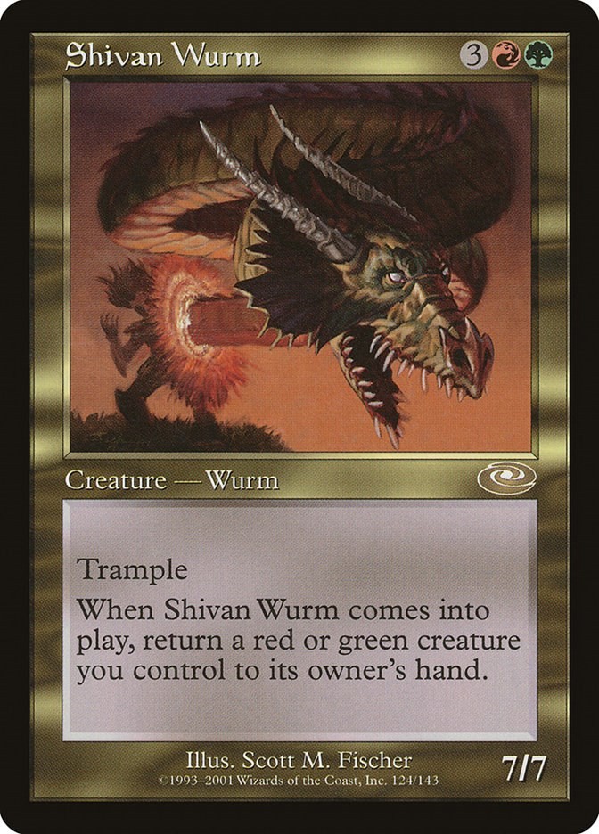 Shivan Wurm 124 LP Normal Planeshift MTG EN