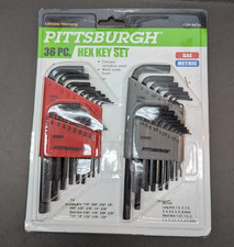 Pittsburgh Hex Key Wrench Set SAE Metric Twin Pack Allen Wrenches Tool 36 Pieces