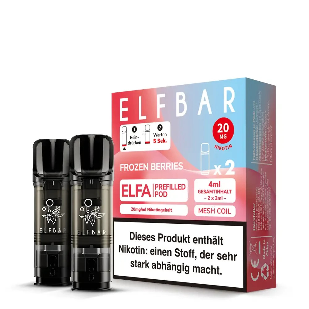 Elfbar ELFA Pods 20mg - alle Sorten - & Leerpods Mehrweg Pod Kit Elfbar 600  | eBay.de