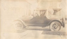1919 Buick Model H-44 Roadster 1910s Photo American Flag Profile Brick Street