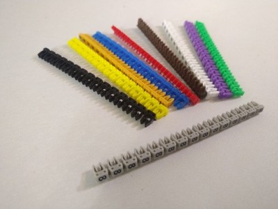 150 Stück 1,5mm² Kabel Markierer Clips nummeriert 0-9 15 Stück je Farbe