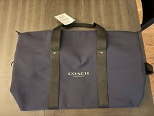 Coach Fragrance Duffle Dark Blue Weekender Carry-on Gym Shoulder / Hand Bag New