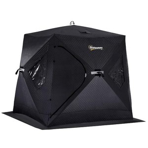 Outsunny 2 Person Ice Fishing Shelter with Internal Storage Bag, Insulated Water