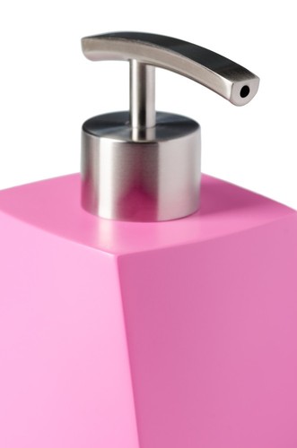 MODERNER SEIFENSPENDER MIT EDELSTAHLPUMPE, ELEGANTES DESIGN, WAVE PINK - Bild 3 von 5