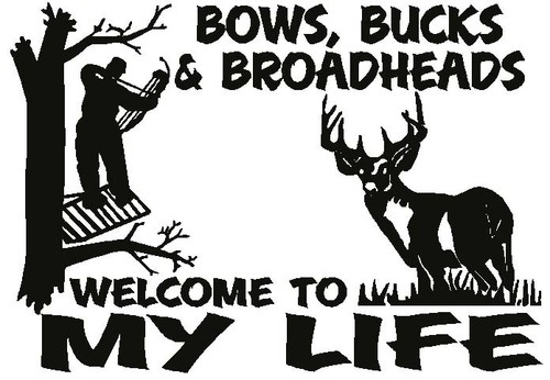 Custom Text Hunt Club Vinyl Decal Sticker - Buck Bow Diesel Truck Hunting (Oracal)
