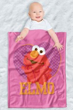 Sesame Street Fleece Baby Blanket, 30"x40", Patterned Elmo Heart