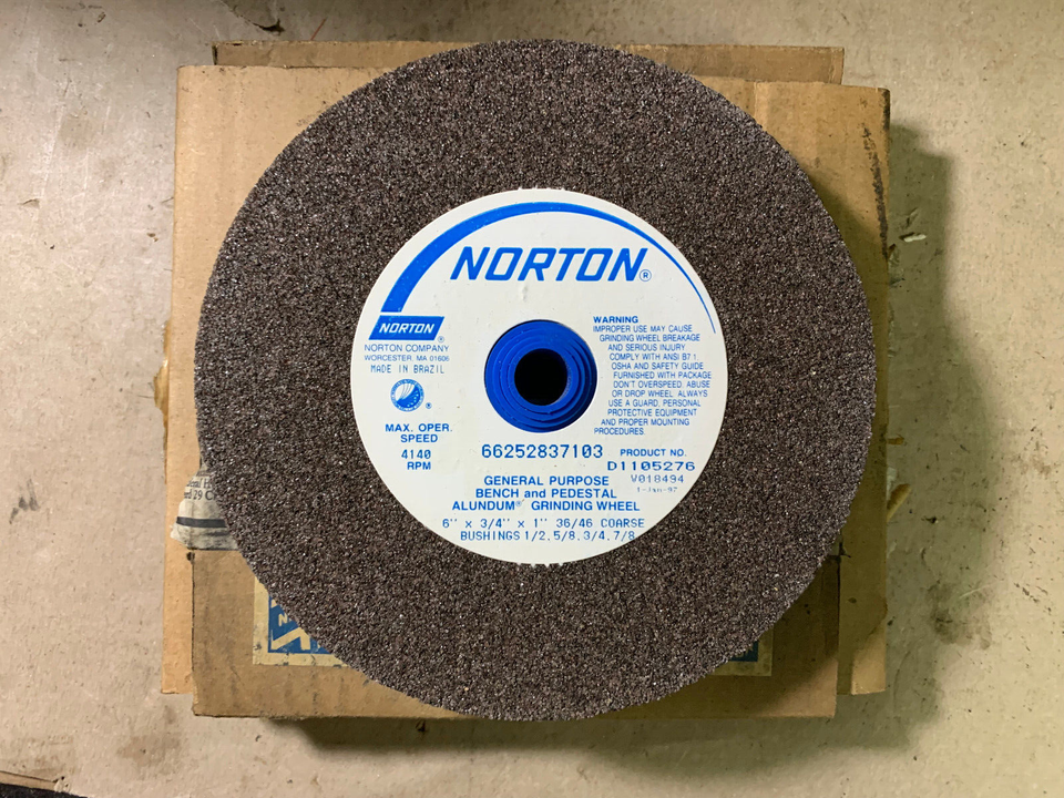 Norton D1105276 6 X 3 4 X 1 36 46 Coarse Alundum Grinding Wheel EBay norton-d1105276-6-x-3-4-x-1-36-46-coarse-alundum-grinding-wheel-ebay