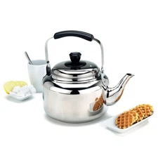 Demeyere RESTO Stainless Steel Tea Kettle, 6.3-qt
