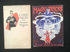 1920's Booklets on Magic Tricks and Card Tricks - selling 2 for 1 price!