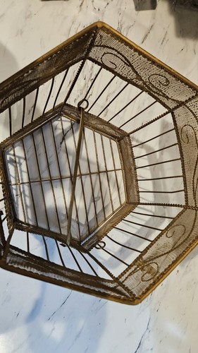 Boho Vintage (1950s) Decorative French Bird Cage. - Picture 6 of 11