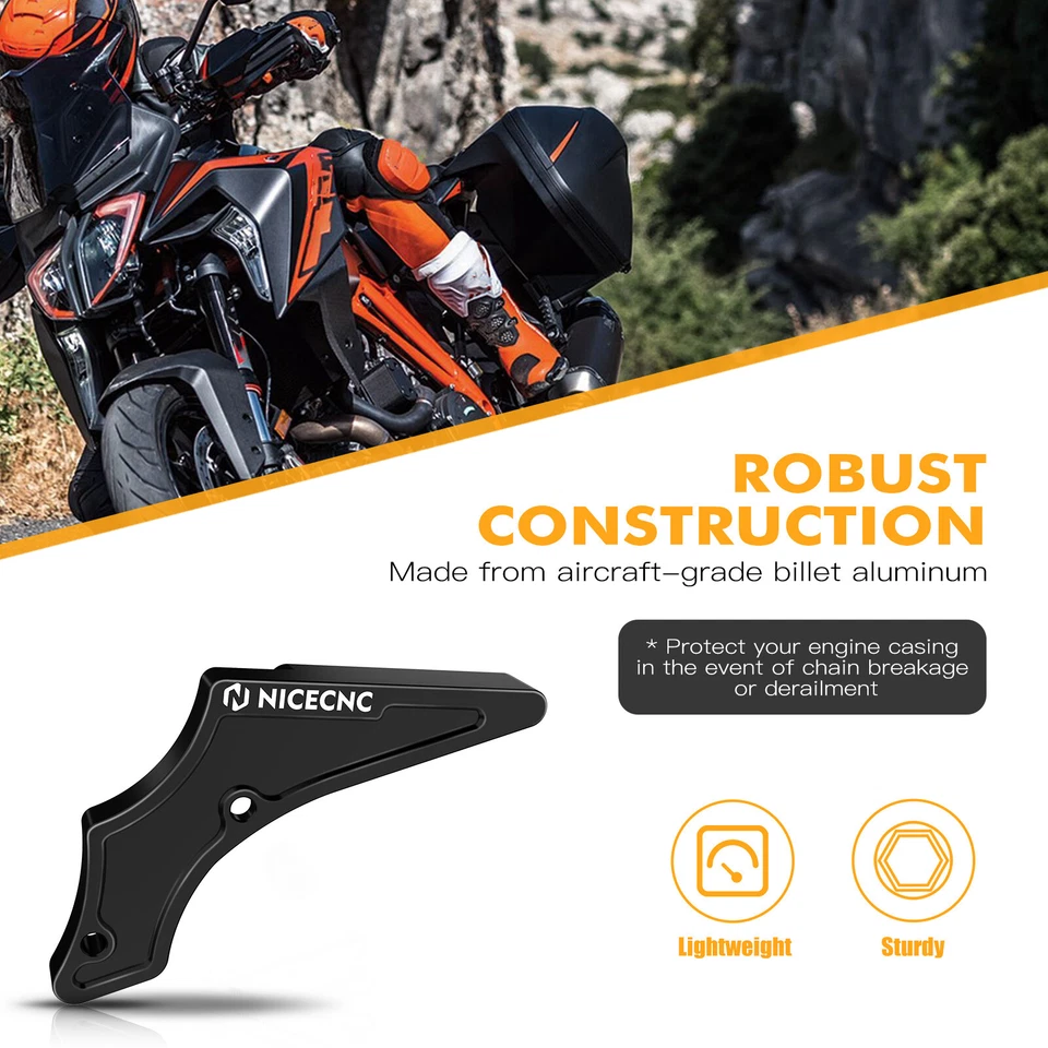 Protector de piñón delantero CNC para gas gas EC250 EC300 2021 2022 2023 negro Foto 3 de 4