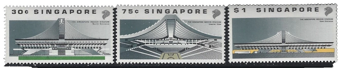 Estampillas de arquitectura de Singapur 1963-ahora