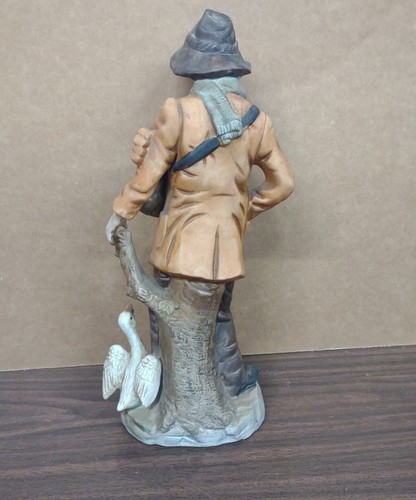 13” Tall Ceramic Statue Figurine Man With Duck UCGC Vintage - Picture 2 of 6