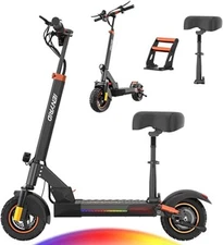 800W Electric Scooter Adult with Seat Folding E-scooter Urban Commuter 28MPH LED