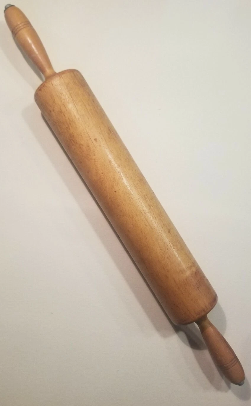 Vtg Thorpe Rolling Pin 25" Master Baker Professional Cheshire Conn 15"x3" Pin A