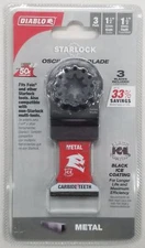 Diablo 3-Pack DOS125CF3 Starlock Carbide Oscillating Blades for Metal, 1-1/4"