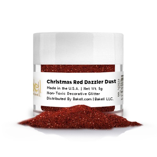 Bakell® 5g Christmas Red Dazzler Dust™ Non Toxic Decorating Glitter - 第 2/3 張圖片