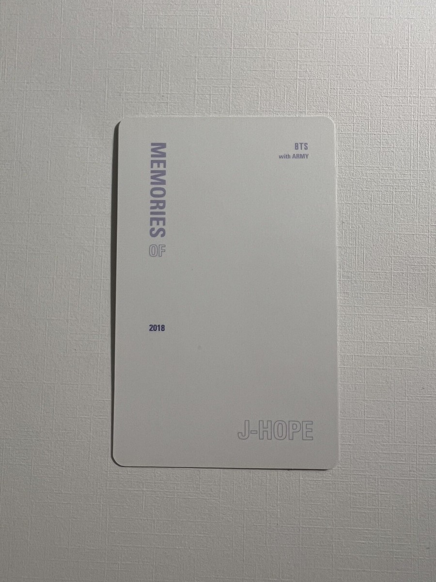 BTS Memories of 2018 DVD Official J-HOPE Photo Card | eBay