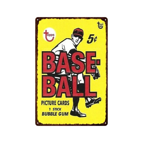 Retro Decor Baseball Tin Sign Vintage Retro Decorative Metal Sign Plaque Garage - Picture 7 of 47