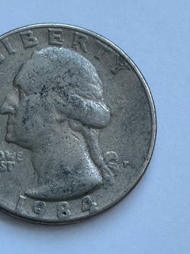 US Quarter 1984 P Filled P and letters Weak reverse strike - Picture 4 of 6