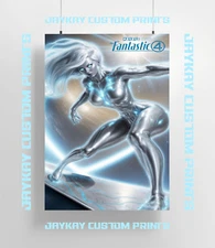 2025 Fantastic Four Shalla-Bal Silver Surfer Marvel Poster Print - No Frame