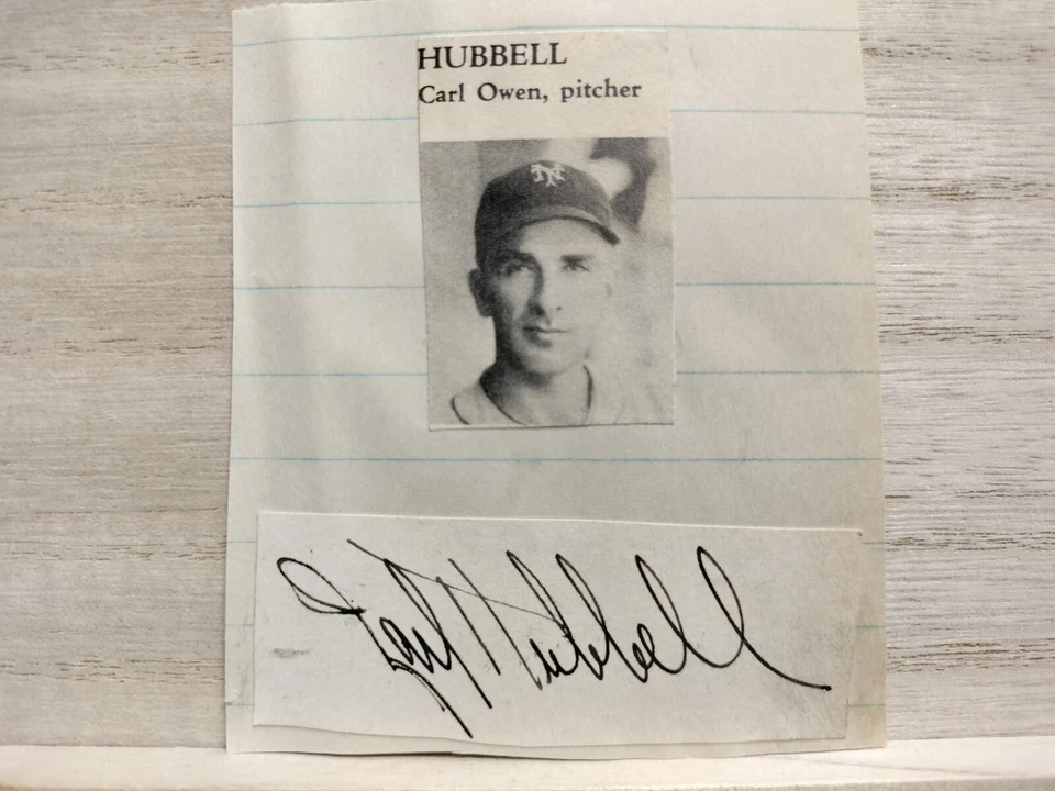 Carl Hubbell Signed Cut - Image 2 of 4