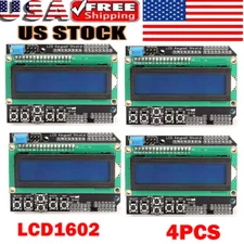 4x 1602 LCD Display Blue Backlight Board Keypad Shield For  Duemilanove