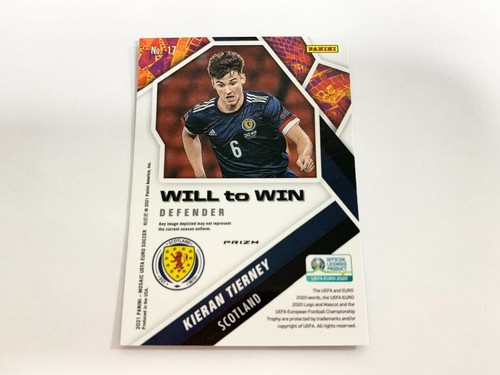 Kieran Tierney Will To Win Green Mosaic Euro Panini Prizm 2021 Soccer Card # 17 - Bild 2 von 3