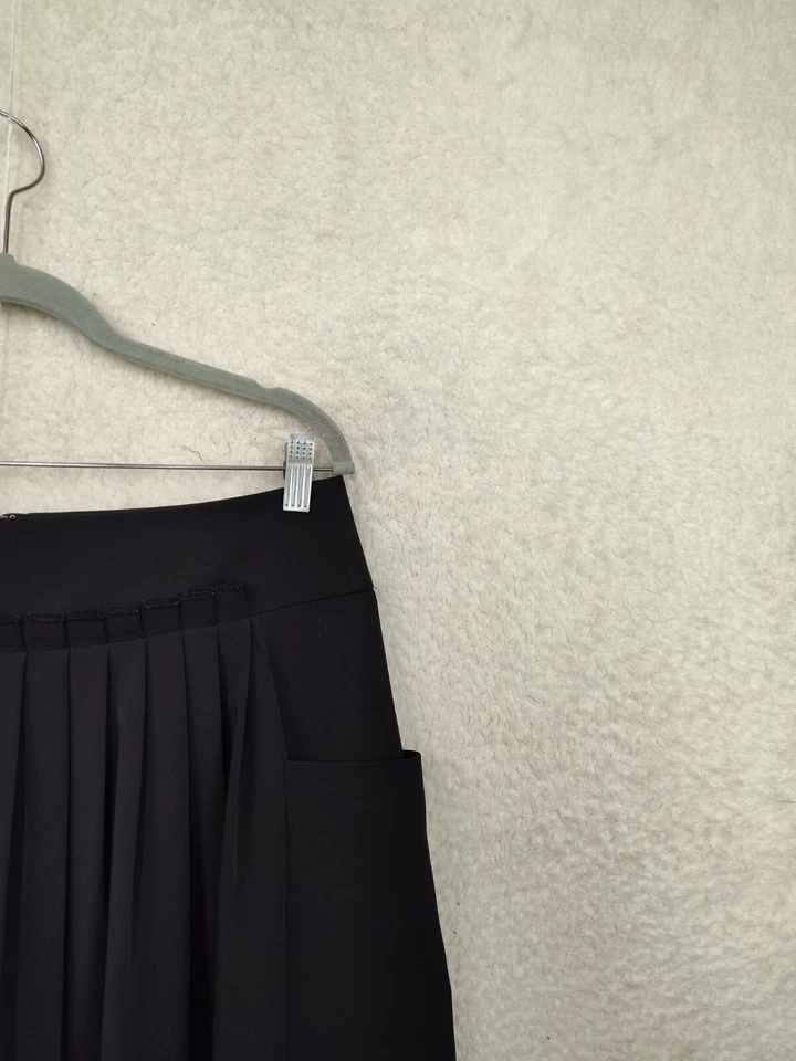 Falda Simply Vera Vera Wang para mujer 12 negra mezcla de polietileno bolsillos plisados mini ajuste Foto 3 de 4