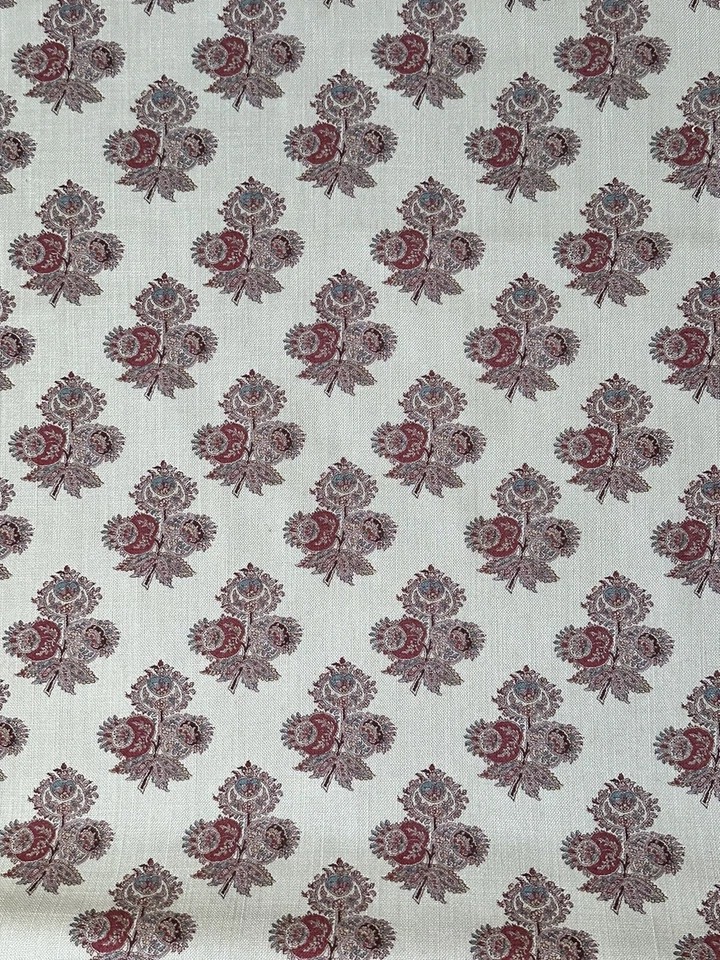 Tela de mezcla de lino Poppy Paisley de Gp & J Baker 3 yardas roja Foto 4 de 4