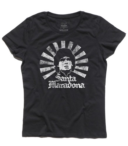 T-shirt donna SANTA MARADONA Diego El Pibe de Oro la mano de Dios Mondiali '86 - Afbeelding 1 van 3
