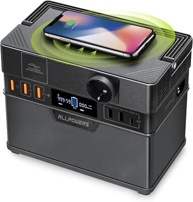 300W Batterie Mobiler Stromspeicher Akku Generator für Garten Party Reise Camp