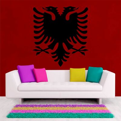Wandtattoo SHIPËRIA ALBANIEN Doppelkopfadler Albania Deko CrazyShirt