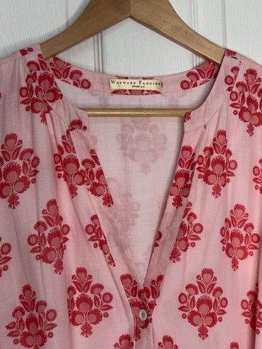Abito donna Wayward Fancies Eshakti XL rosa rosso floreale con cintura e tasche a strati - Foto 7 di 15